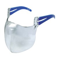 AllegraMask - Transparenter Mund- und Nasenschutz mit Anti-Beschlag-Beschichtung inkl. praktischem Brillenband - Allegra Maske blau