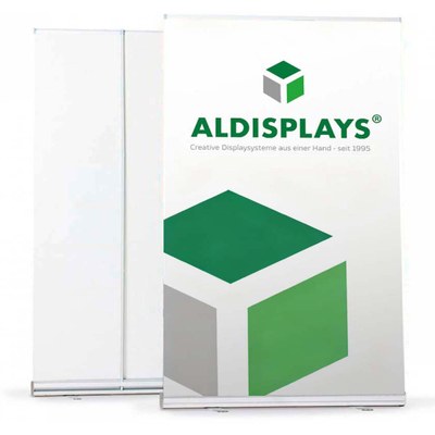 Bannerdisplay RollUp - BASIC Bannersichtmaß: 1.500 x 2.000 mm bestehend aus System, Aluminiumstange, - roll-up-basic-1500 Bannerdisplay RollUp - BASIC Bannersichtmaß: 1.500 x 2.000 mm bestehend aus System, Aluminiumstange, - roll-up-basic-1500