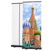 Bannerdisplay RollUp - BASIC - schwarz Sichtformat: 1.000 x 2.000 mm bestehend aus System,  Aluminiumstange, - Rollup Basic Black Ansicht