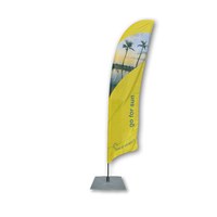 Beachflag - STANDARD - Größe L inkl. Tragetasche&Bodenplatte 400x400x4 mm MIT Rotator - inkl. Fahne in Standardform - Beachflag-Standard-4100-Bodenplatte-Rotator