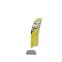 Beachflag - STANDARD - Größe S inkl. Tragetasche&Bodenplatte 300x300x3 mm inkl. Fahne in Standardform - Beachflag-Standard-2500-Bodenplatte