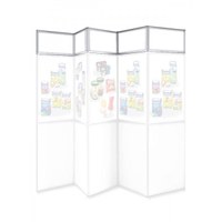 Blendenreihe 5-tlg. für Faltwand inkl. 5x Leichtschaumpaneele 700x270x5 mm ALLEGRO Faltdisplay - Zubehör - ALLEGRO Blende 5-tlg mit Paneelen Blendenreihe 5-tlg. für Faltwand inkl. 5x Leichtschaumpaneele 700x270x5 mm ALLEGRO Faltdisplay - Zubehör - ALLEGRO Blende 5-tlg mit Paneelen