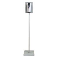 Hand-Desinfektionsspender-Display KE-1 mit Infrarot-Spendereinheit KE-2 (kontaktlos) Stahl-Bodenplatte 320x320mm und Aufnahmeplatte - desinfektionsspender_display_frontal Hand-Desinfektionsspender-Display KE-1 mit Infrarot-Spendereinheit KE-2 (kontaktlos) Stahl-Bodenplatte 320x320mm und Aufnahmeplatte - desinfektionsspender_display_frontal