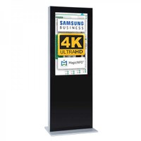 Digital Signage Digitale Info-Stele doppelseitig für den Inneneinsatz - Größe: 50 Zoll - 4K UHD Farbe: schwarz - Digitale Infostele doppelseitig 50 zoll schwarz 4K