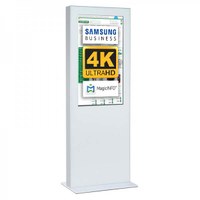 Digital Signage Digitale Info-Stele doppelseitig für den Inneneinsatz - Größe: 50 Zoll - 4K UHD Farbe: weiss - Digitale Infostele doppelseitig 50 zoll weiss 4K