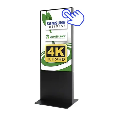 Digital Signage Digitale Info-Stele TrendLineTOUCH für den Inneneinsatz - Größe: 55 Zoll - 4K UHD Farbe: schwarz - mit Touchfunktion mit 8ms Latenz - Digitale Infostele TRENDLINE Touch swz Detail.webp