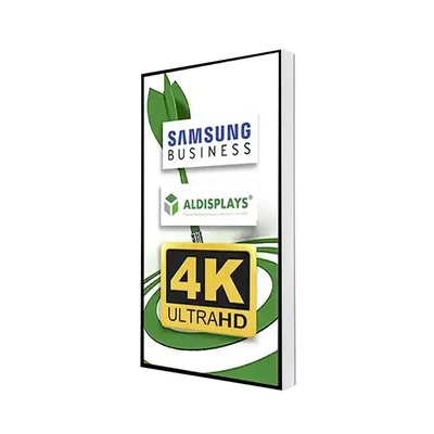 Digital Signage Digitales Poster TrendLine einseitiger 50 Zoll-Bildschirm - weiss - 4K UHD zur Wandmontage - inkl. Wandmontageset - Digitales Poster TrendLine ws Wand Kopie.webp