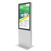 Digital Signage Digitales Thekendisplay TrendLine HOCH / Inneneinsatz - Größe: 13 Zoll - Full HD Farbe: weiss - TRENDLINE Theken Display Hoch Seite links