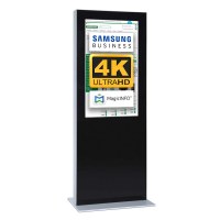 Digital Signage Digitale Info-Stele doppelseitig für den Inneneinsatz - Größe: 65 Zoll - 4K UHD Farbe: schwarz - Digitale Infostele doppelseitig 65 zoll schwarz 4K