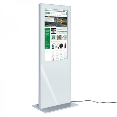 Digitale Info-Stele SLIM Bautiefe ca. 72 mm - einseitig 43 Zoll - digitale infostele slim einseitig 43 zoll weiss 1 Digitale Info-Stele SLIM Bautiefe ca. 72 mm - einseitig 43 Zoll - digitale infostele slim einseitig 43 zoll weiss 1