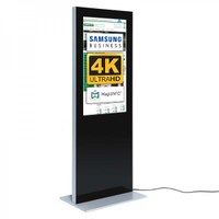 Digital Signage Digitale Info-Stele SLIM für den Inneneinsatz - Größe: 43 Zoll - 4K UHD Farbe: schwarz - Digitale Infostele Slim einseitig 43 zoll schwarz 4K