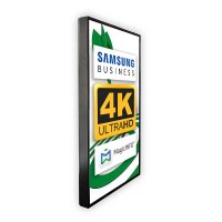 Digital Signage Digitales Poster TrendLine einseitiger 43 Zoll-Bildschirm - schwarz - 4K UHD zur Wandmontage - inkl. Wandmontageset - Digitales Poster Wand swz 4K