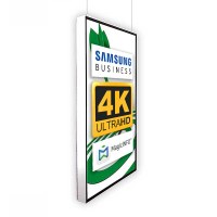 Digital Signage Digitales Poster TrendLine einseitiger 43 Zoll-Bildschirm - weiss - 4K UHD zur Deckenmontage - inkl. Deckenmontageset - Digitales Poster Decke ws 4K Digital Signage Digitales Poster TrendLine einseitiger 43 Zoll-Bildschirm - weiss - 4K UHD zur Deckenmontage - inkl. Deckenmontageset - Digitales Poster Decke ws 4K