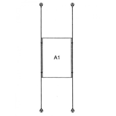 Drahtseilsystem Acryl Boden/Decke zum Verspannen zwischen Boden und Decke DIN A1 (594x841 mm) - da-d-1xa1 - drahtseilsystem 1x din a1 hochformat 1 Drahtseilsystem Acryl Boden/Decke zum Verspannen zwischen Boden und Decke DIN A1 (594x841 mm) - da-d-1xa1 - drahtseilsystem 1x din a1 hochformat 1