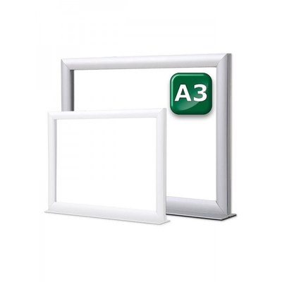 Infotopper-Einschubrahmen Format: DIN A3 quer, doppelseitig auf stabilem Alu-Standfuß - Farbe: silber-eloxiert - Infotopper-DIN-A3-JPG Infotopper-Einschubrahmen Format: DIN A3 quer, doppelseitig auf stabilem Alu-Standfuß - Farbe: silber-eloxiert - Infotopper-DIN-A3-JPG