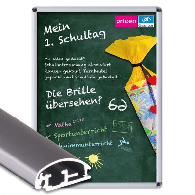 Klapprahmen Standard Einlegeformat: DIN A2 (420x594 mm) Profil: 25mm Rondo - Klapprahmen-Standard-25mm-Profil-Rondo
