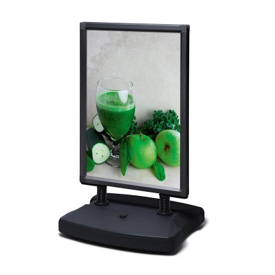 Kundenstopper Swing-Master ECO Einlegeformat: 700x1.000 mm Profil: 38mm - Oberprofile: schwarz - Swing Master Eco V20017 schwarz Kundenstopper Swing-Master ECO Einlegeformat: 700x1.000 mm Profil: 38mm - Oberprofile: schwarz - Swing Master Eco V20017 schwarz