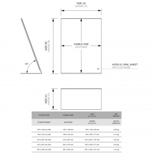 Dispenser-L-Aufsteller-DIN-A3-Hochformat-PLA-Zeichnung 1