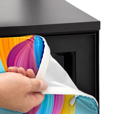 Promotiontheke Futuro Digitaldruck Seite Format: 400 (B) x 900 (H) mm Material: Lumina (B1) faltbar, 1 Stück - Digital Signage Promotiontheke Futuro 32 Zoll Detail 7