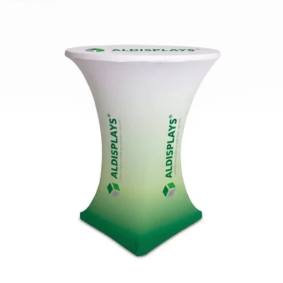 Stehtischhusse 90cm Durchmesser Knitterfreies Stretchgewebe für perfekten Sitz Ausführung B1 (schwer entflammbar) - Stehetischhusse ALDISPLAYS 90er.webp