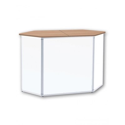 Promotiontheke ALLEGRO®-Sechsecktheke inkl. Deckelplatte (Buche) & Einlegebode - sechseckthek-ohne-druck-buche 1 Promotiontheke ALLEGRO®-Sechsecktheke inkl. Deckelplatte (Buche) & Einlegebode - sechseckthek-ohne-druck-buche 1