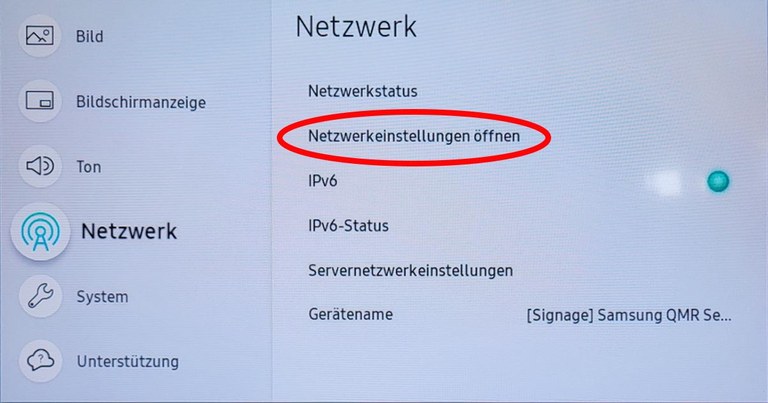 Netzwerkeinstellung