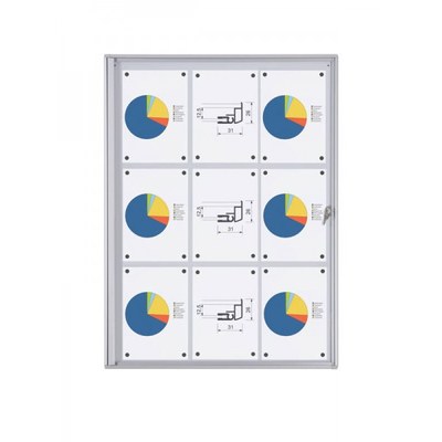 Schaukasten ECO BT26 Indoor 3x3 DIN A4 (Außenformat: 711x963mm) 9x DIN A4 - Schaukasten BT26 Indoor 3x3 Schaukasten ECO BT26 Indoor 3x3 DIN A4 (Außenformat: 711x963mm) 9x DIN A4 - Schaukasten BT26 Indoor 3x3