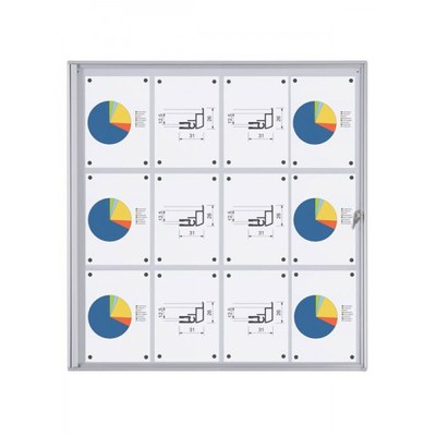Schaukasten ECO BT26 Indoor 3x4 DIN A4 (Außenformat: 931x963mm) 12x DIN A4 - Schaukasten BT26 Indoor 3x4 Schaukasten ECO BT26 Indoor 3x4 DIN A4 (Außenformat: 931x963mm) 12x DIN A4 - Schaukasten BT26 Indoor 3x4