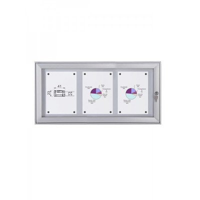 Schaukasten Flat BT23 Indoor/Outdoor 3x1 DIN A4 (Außenformat: 741x388mm) Gehäuse und Rahmen aus Aluminium - Schaukasten FLAT BT23 Indoor Outdoor 3x1 Schaukasten Flat BT23 Indoor/Outdoor 3x1 DIN A4 (Außenformat: 741x388mm) Gehäuse und Rahmen aus Aluminium - Schaukasten FLAT BT23 Indoor Outdoor 3x1