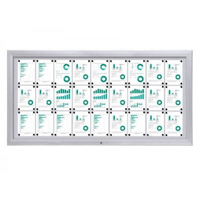 Schaukasten Premium BT46 Outdoor 9x3 DIN A4 (Außenformat: 2.125x1.067mm) Gehäuse und Rahmen aus Aluminium - Schaukasten PREMIUM BT46 Outdoor Quer 9x3 Schaukasten Premium BT46 Outdoor 9x3 DIN A4 (Außenformat: 2.125x1.067mm) Gehäuse und Rahmen aus Aluminium - Schaukasten PREMIUM BT46 Outdoor Quer 9x3