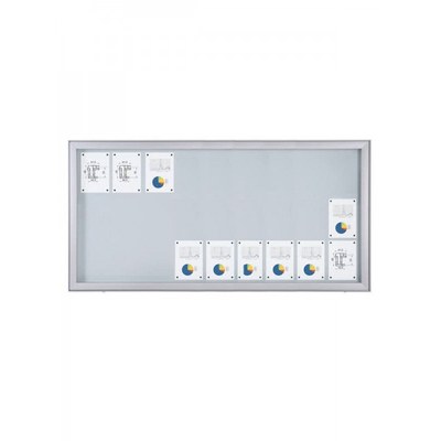Schaukasten Premium BT68 Outdoor 9x3 DIN A4 (Außenformat: 2.115x1.054mm) Gehäuse und Rahmen aus Aluminium - Schaukasten PREMIUM BT68 Outdoor 9x3
