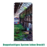 Zipper-Wall Stellwand als Messewand & Raumteiler Banner - Format: 1.000 x 2.000 mm, doppelseitig Steckbares Messewand-System aus Aluminium - Zipper Wall Banner doppelseitiges System 1000x2000mm Zipper-Wall Stellwand als Messewand & Raumteiler Banner - Format: 1.000 x 2.000 mm, doppelseitig Steckbares Messewand-System aus Aluminium - Zipper Wall Banner doppelseitiges System 1000x2000mm