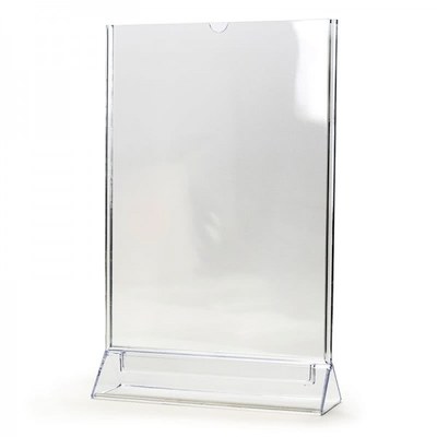 T-Aufsteller - Hochformat Einlegeformat: DIN A4 (210x297 mm) Ausrichtung: Hochformat - Dispenser-Tisch-Aufsteller-DINA4-Hochformat-SEA01
