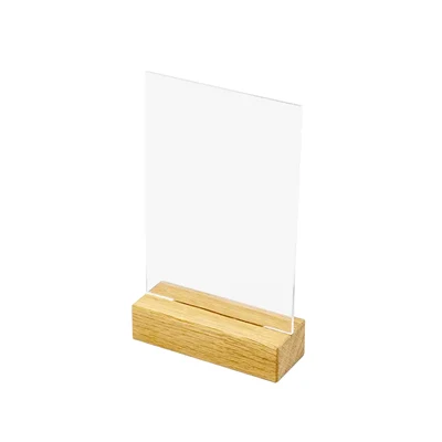 T-Aufsteller / Menükartenhalter - Hochformat Einlegeformat: DIN A6 (105x148 mm) Ausrichtung: Hochformat - T-Aufsteller - Menükartenhalter Holzboden DIN A6.webp
