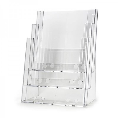 Tischständer - Mehrfach Einlegeformat: DIN A4 (210x297 mm) Anzahl Fächer: 3 (hintereinander) - Dispenser-DIN-A4-3-fach-Tisch-Pro49 Tischständer - Mehrfach Einlegeformat: DIN A4 (210x297 mm) Anzahl Fächer: 3 (hintereinander) - Dispenser-DIN-A4-3-fach-Tisch-Pro49