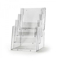 Tischständer - Mehrfach Einlegeformat: DIN A5 (148x210 mm) Anzahl Fächer: 4 (hintereinander) - Dispenser-DIN-A5-4-fach-Tisch-PRO56